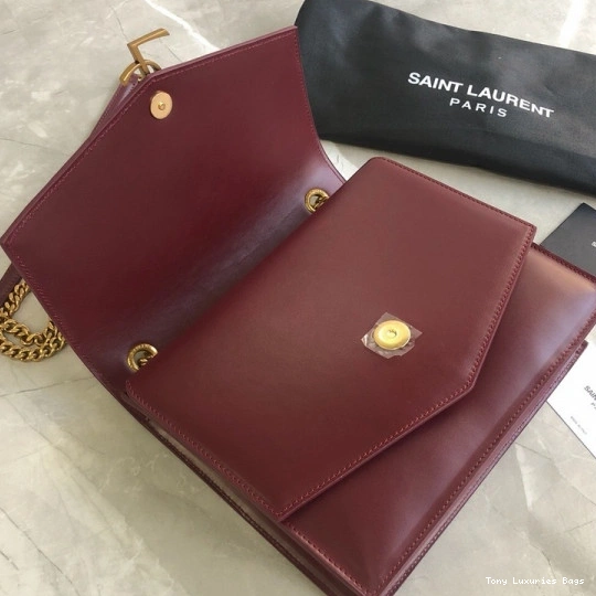 Tony Luxuries BAG IN BURGUNDY SULPICE CHAIN MEDIUM YSL LEATHER 0822